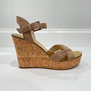 Michael Kors suede wedge sandal sz 9